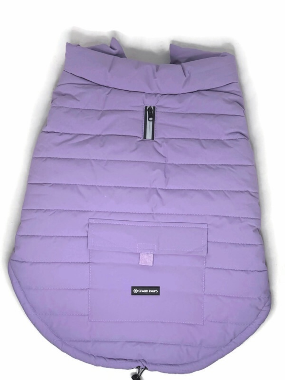 Lavender Quilted Dog Puffer Jacket with Fleece Lining